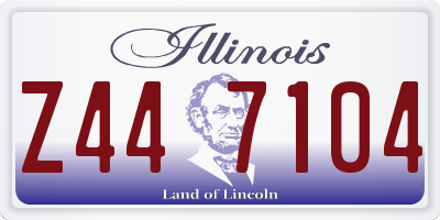 IL license plate Z447104
