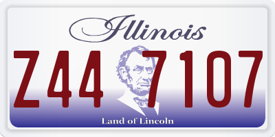 IL license plate Z447107