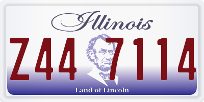 IL license plate Z447114