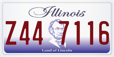IL license plate Z447116