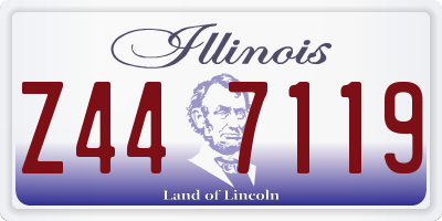IL license plate Z447119