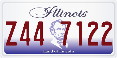 IL license plate Z447122