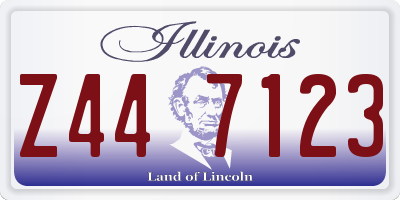 IL license plate Z447123