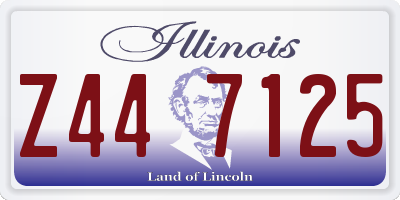 IL license plate Z447125