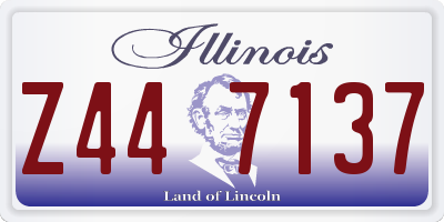 IL license plate Z447137
