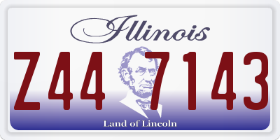 IL license plate Z447143