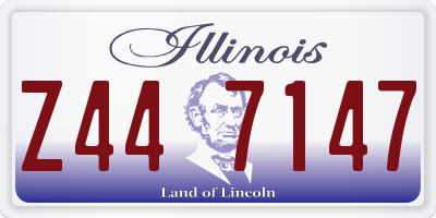 IL license plate Z447147
