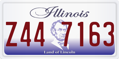 IL license plate Z447163