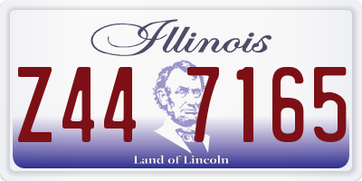 IL license plate Z447165