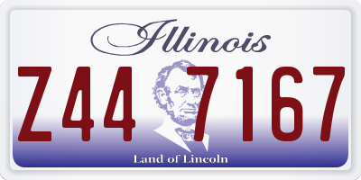 IL license plate Z447167