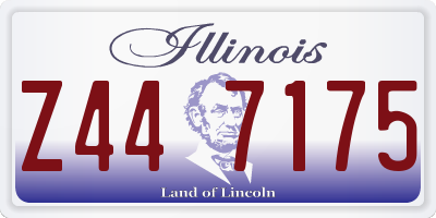 IL license plate Z447175