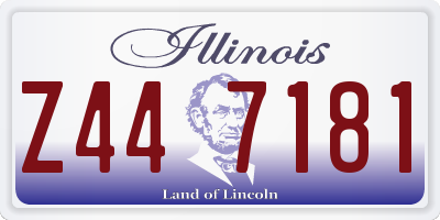IL license plate Z447181