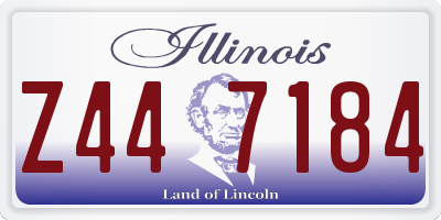 IL license plate Z447184