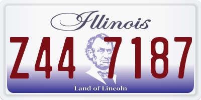 IL license plate Z447187