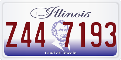 IL license plate Z447193