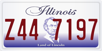 IL license plate Z447197