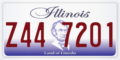 IL license plate Z447201