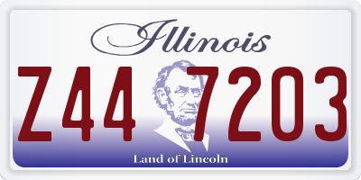 IL license plate Z447203