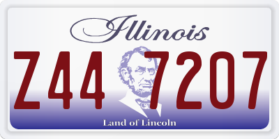 IL license plate Z447207