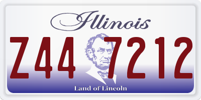 IL license plate Z447212