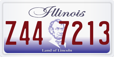 IL license plate Z447213