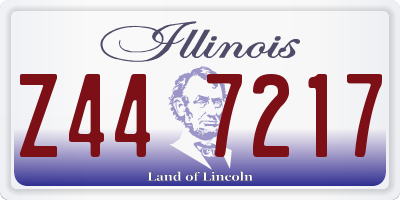 IL license plate Z447217