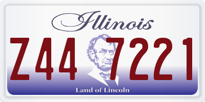 IL license plate Z447221