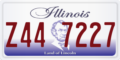 IL license plate Z447227
