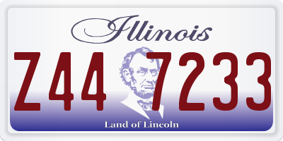 IL license plate Z447233