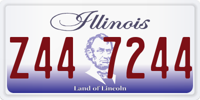 IL license plate Z447244