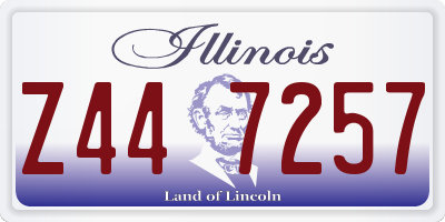 IL license plate Z447257