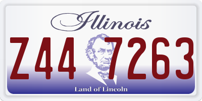 IL license plate Z447263