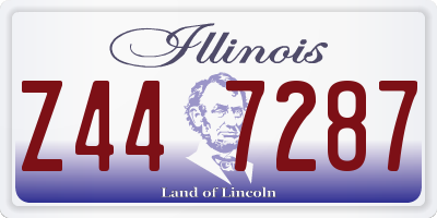 IL license plate Z447287