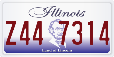 IL license plate Z447314