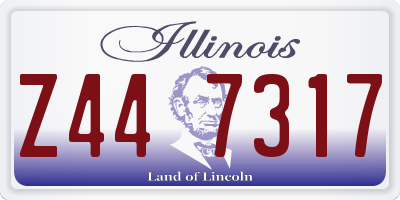 IL license plate Z447317