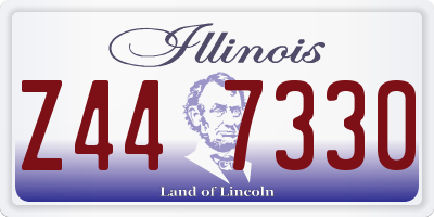 IL license plate Z447330