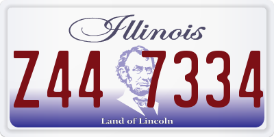 IL license plate Z447334