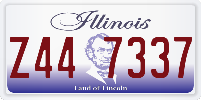 IL license plate Z447337