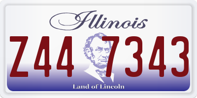 IL license plate Z447343