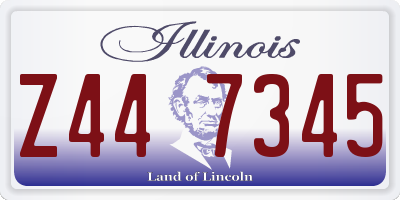 IL license plate Z447345