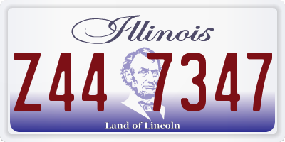 IL license plate Z447347