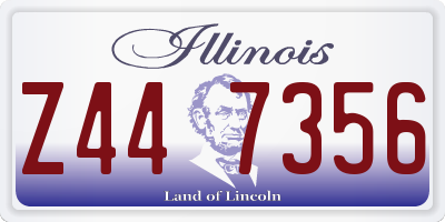 IL license plate Z447356