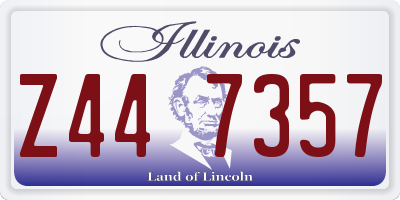 IL license plate Z447357