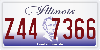 IL license plate Z447366