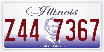 IL license plate Z447367