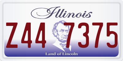 IL license plate Z447375