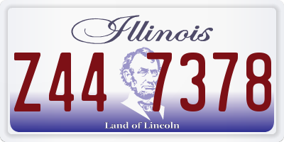 IL license plate Z447378
