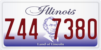 IL license plate Z447380