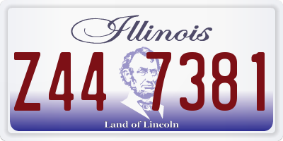 IL license plate Z447381