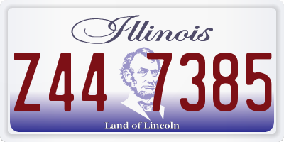 IL license plate Z447385